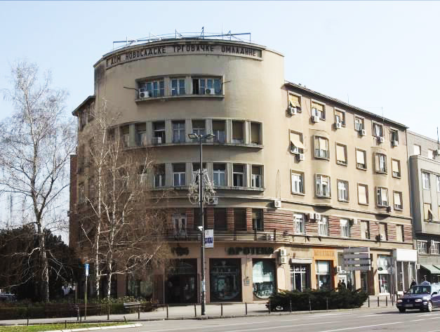 Dom novosadske trgovačke omladine, arhitekte Đorđa Tabakovića, 1932. Radio Novi Sad je delom koristio prostorije i u toj zgradi. Foto: Zavod za zaštitu spomenika kulture Grada Novog Sada 